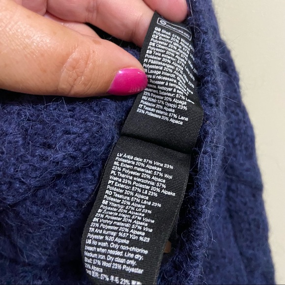 🆕 & Other Stories Sz XS - Blue Cable Knit Wool Cardigan - Picture 7 of 7